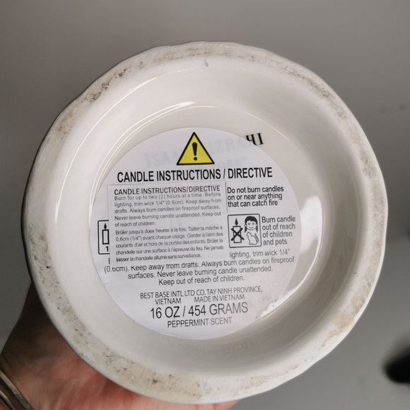 Ceramic Christmas Gnome Candle - Picture 5 of 5